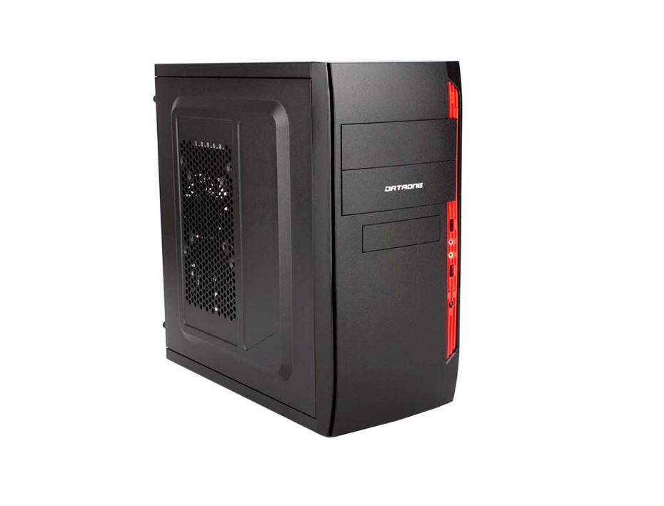 Case Dataone Orion 584 Fuente 230 / 600w (orion 584) Negro Con Rojo