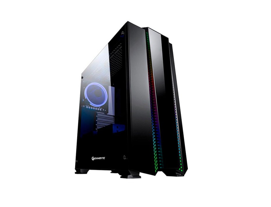 Case Gambyte Redyx S/fuente (redyx) Panel De Vidrio, 1 Ventilador, Led Rgb, Negro