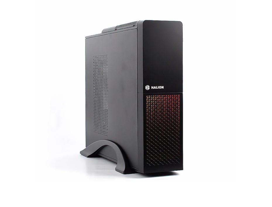 Case Mini Halion Slim Supra S613 Rgb Fuente 350w (s613 Pro) 1 Ventilador, Led Rgb, Negro