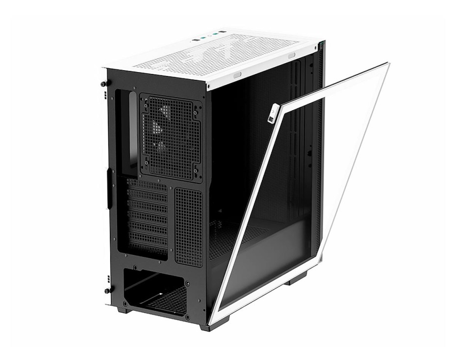 Case Deepcool Ch510 Wh S/fuente (r-ch510-whnne1-g-1) Panel De Vidrio, 1 Ventilador, Blanco