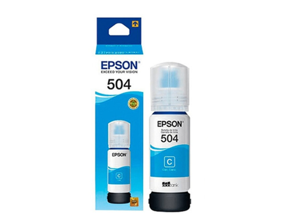 Tinta Epson 504 Color Cian T504220, Compatible L4150, L4160, L6171 + 70ml (c13t03n22a)