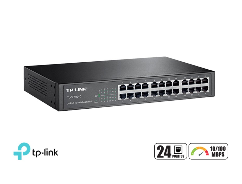 Switch Tp-link 24 Puertos ( Tl-sf1024d ) 10/100/ Mbps