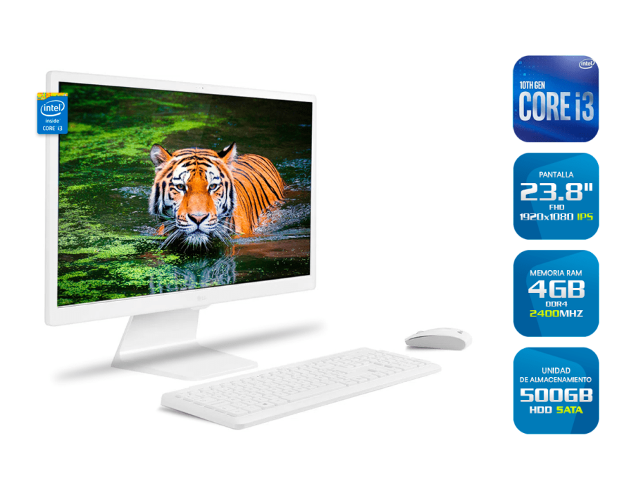 PC TODO EN UNO LG 24V50N-G I3-10110U ( 24V50N-G.AJ34B4 ) 24" - I3 - 500GB - 4GB