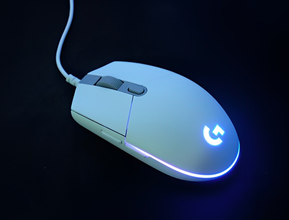 Mouse Logitech G203 Lightsync Gaming (910-005791) Hasta 8000 Dpi, 6 Botones Programables, Rgb, Blanco