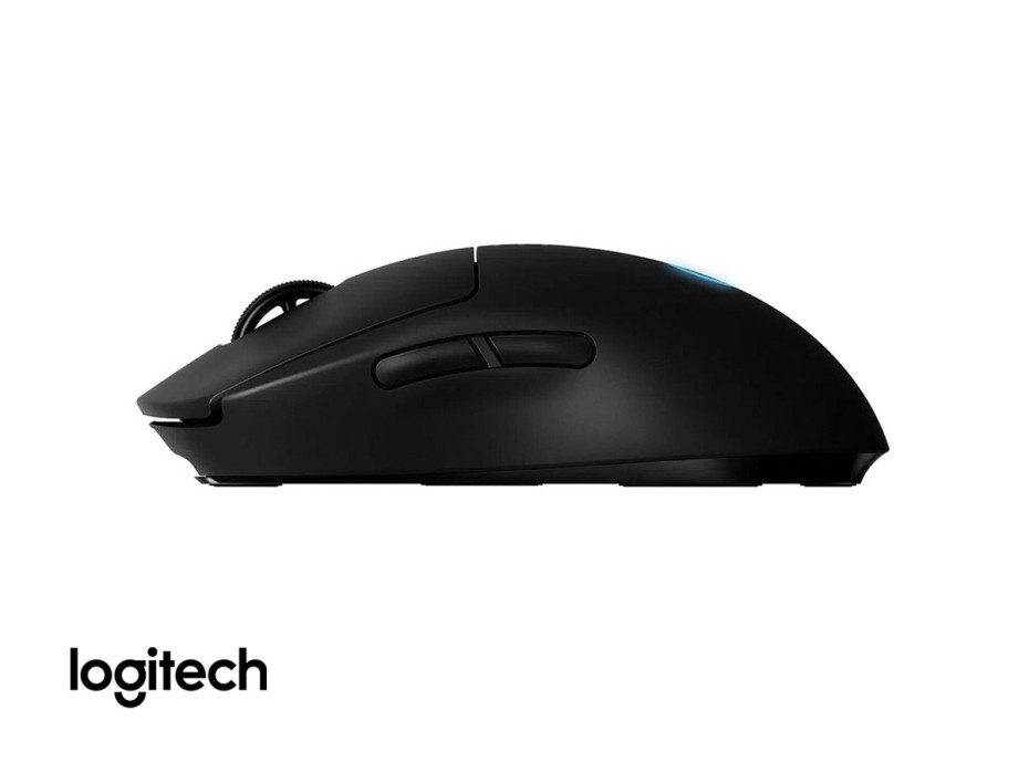 Mouse Logitech G Pro Wireless Gaming (910-005270) Hasta 25.600 Dpi, 7 Botones, Receptor Usb, Rgb, Negro