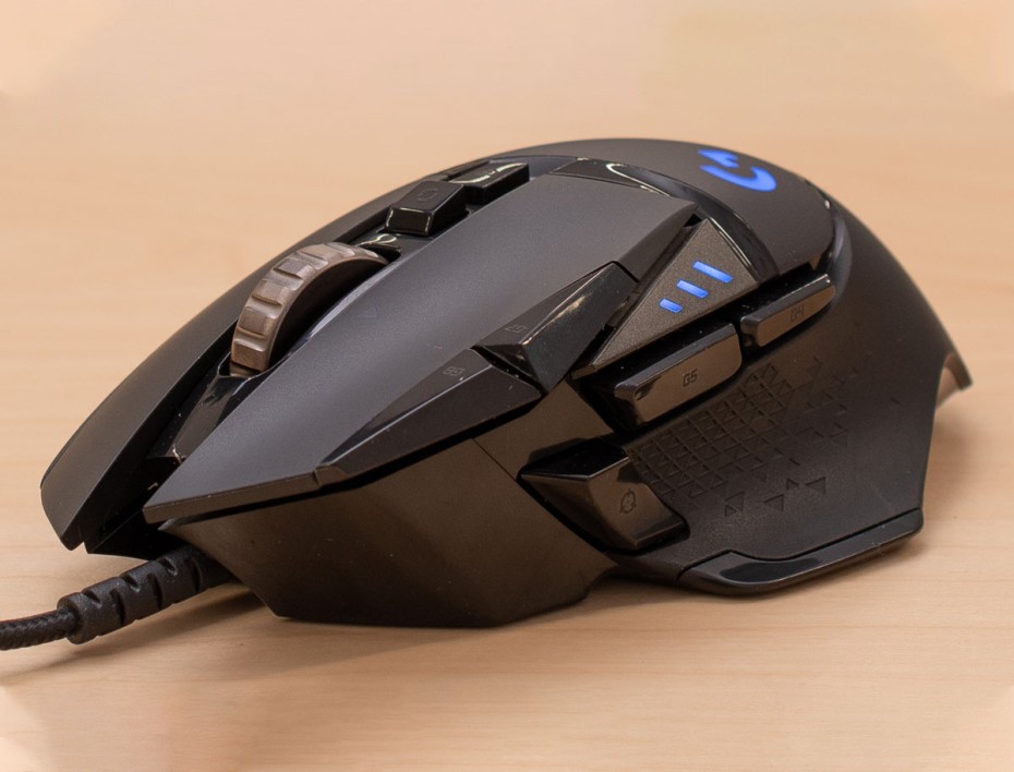 Mouse Logitech G502 Hero Gaming (910-005469) Hasta 25.600 Dpi, 11 Botones Programables, Rgb, Negro