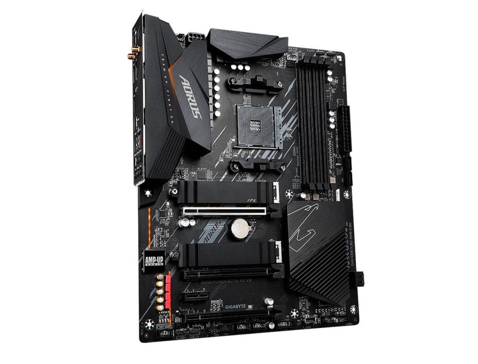 Placa Madre Gigabyte B550 Aorus Elite Ax V2 (b550 Aorus Elite Ax V) Socket Am4, Ram Ddr4 Buss 4733oc Mhz, Rgb, Wifi 6