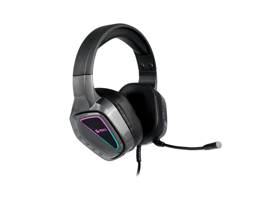 Auricular Teros Gaming 8171n (te-8171n) Con Microfono, Interfaz Usb, Rgb, Negro