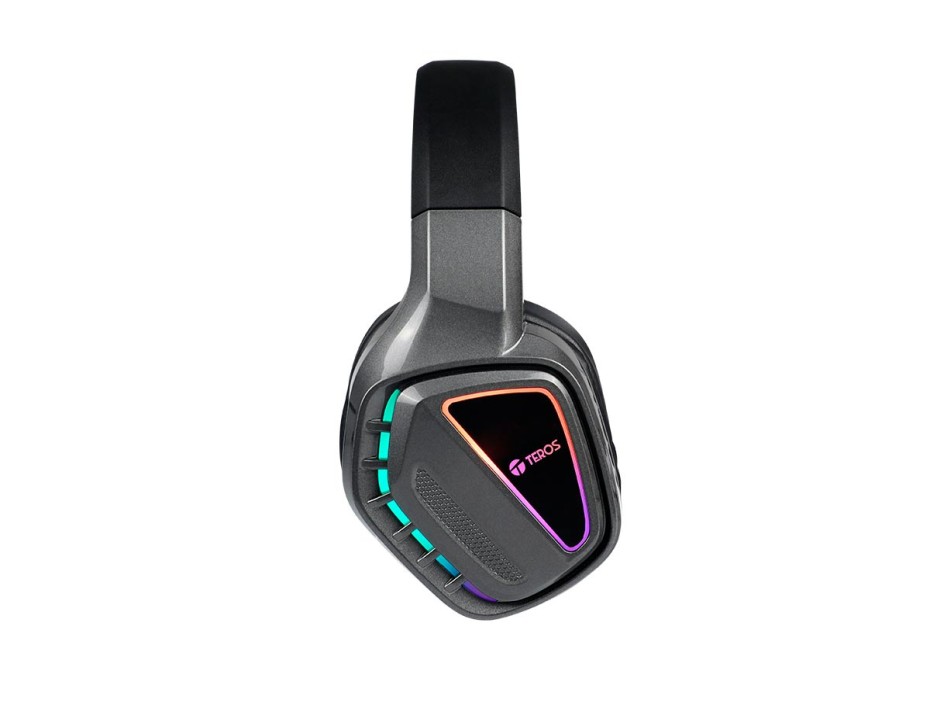 Auricular Teros Gaming 8171n (te-8171n) Con Microfono, Interfaz Usb, Rgb, Negro