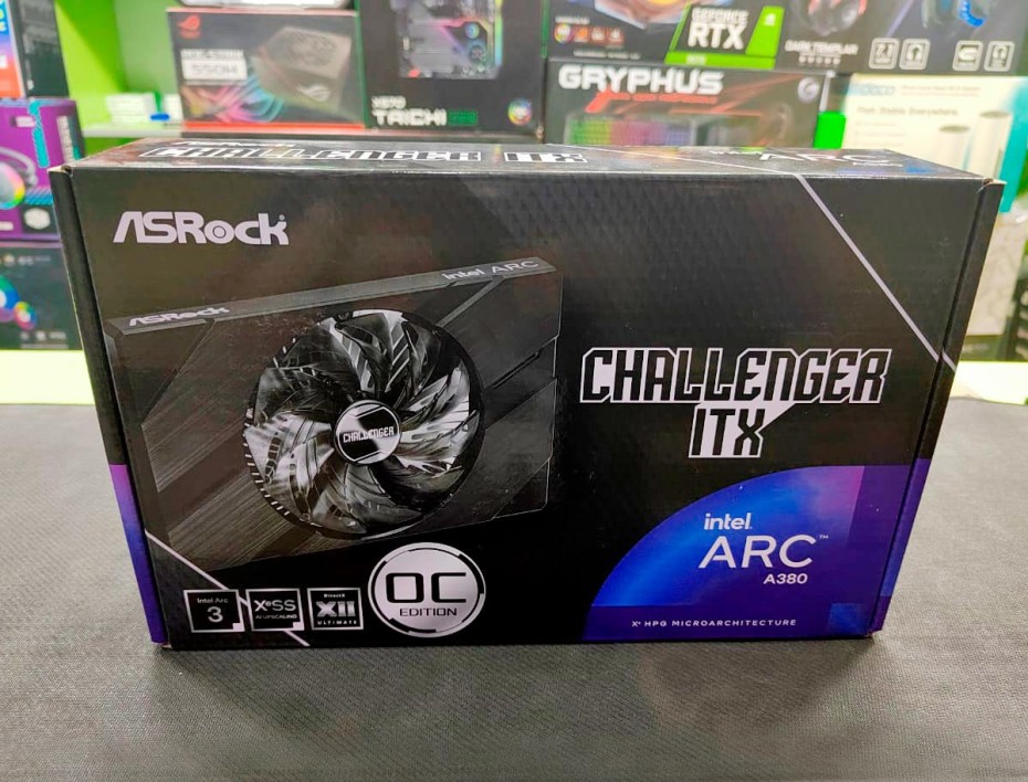 Tarjeta De Video Asrock Arc A380 Challenger Itx Oc 6gb Gddr6 (a380 Cli 6g) Intel 96 Bits, 1 Ventilador