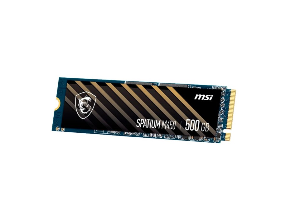 UNIDAD DE ALMACENAMIENTO SSD M.2 PCIE MSI 500GB NVME SPATIUM M450 | 2280 (SM450N500) 3600MB/S