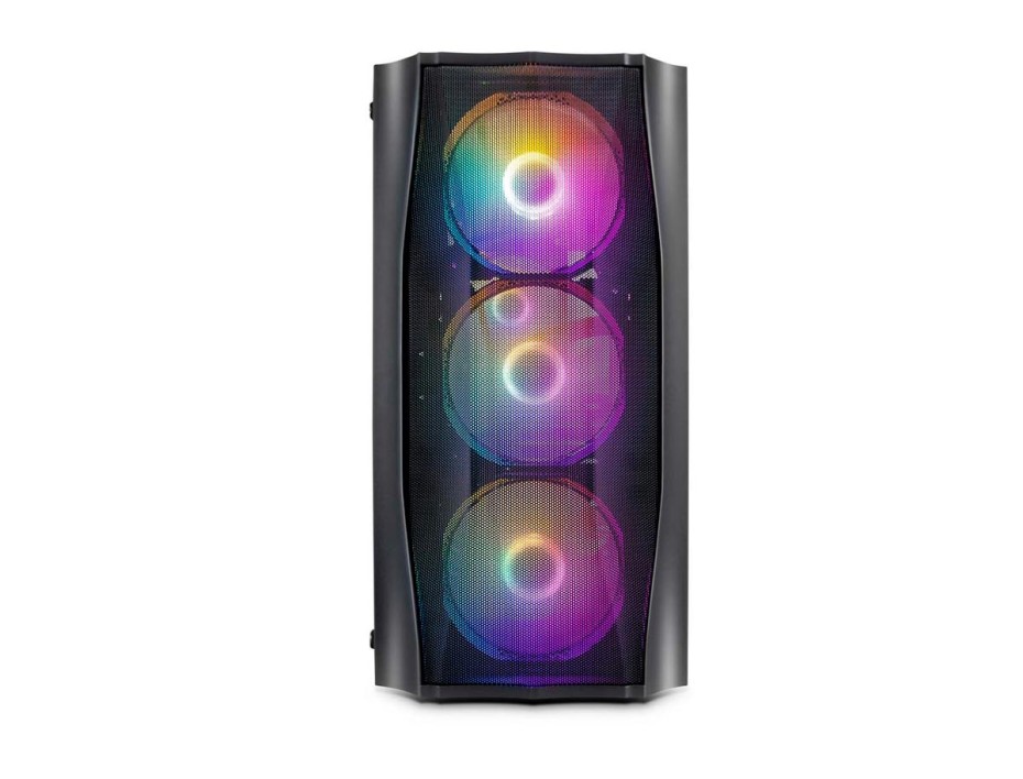 CASE 1STPLAYER X3-M S/ FUENTE | NEGRO/ 2 PANEL VIDRIO LED -RGB (X3-M BLACK)