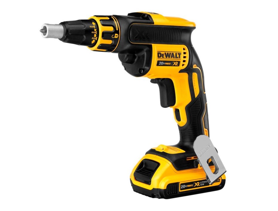 Destornillador Dewalt Inalambrico, Potente Motor Sin Escobillas De 4.400rpm, Luz Led, BaterÍas Li-ion 2.0ah, Voltaje 20v Max, Color Amarillo(dcf620d2)