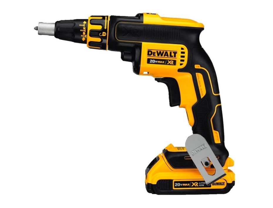 Destornillador Dewalt Inalambrico, Potente Motor Sin Escobillas De 4.400rpm, Luz Led, BaterÍas Li-ion 2.0ah, Voltaje 20v Max, Color Amarillo(dcf620d2)