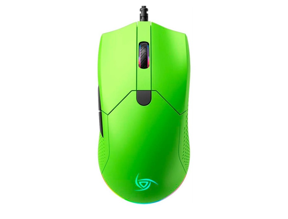 Mouse Vsg Aurora Verde Gaming (vg-m430-vbo) Hasta 7200 Dpi, 6 Botones, Rgb, Verde