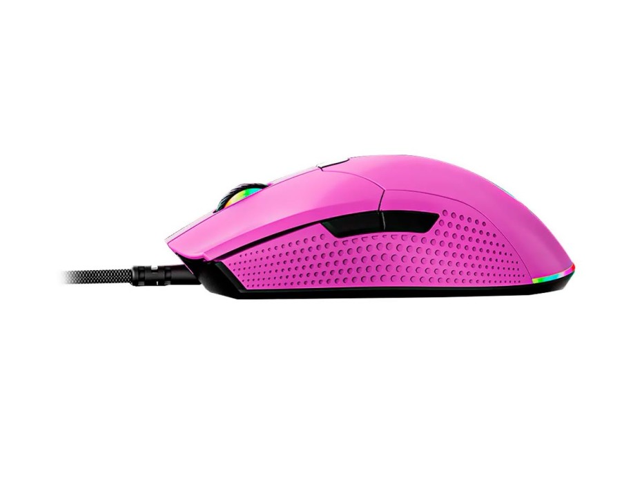 Mouse Vsg Aurora Purpura Gaming (vg-m430-pau) Hasta 7200 Dpi, 6 Botones, Rgb, Purpura