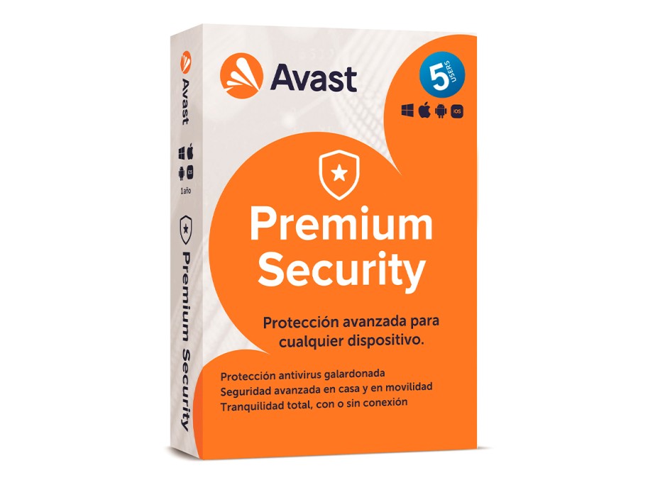 Antivirus Avast Premium Security (7153275) 5 Pcs | 12 Meses