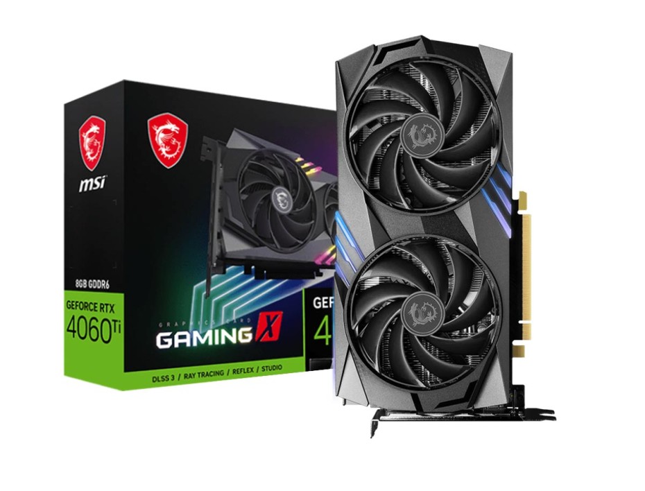 Tarjeta De Video Msi Rtx 4060 Ti Gaming X 8gb Gddr6 (912-v515-022) Geforce Nvidia 128 Bits, 2 Ventiladores