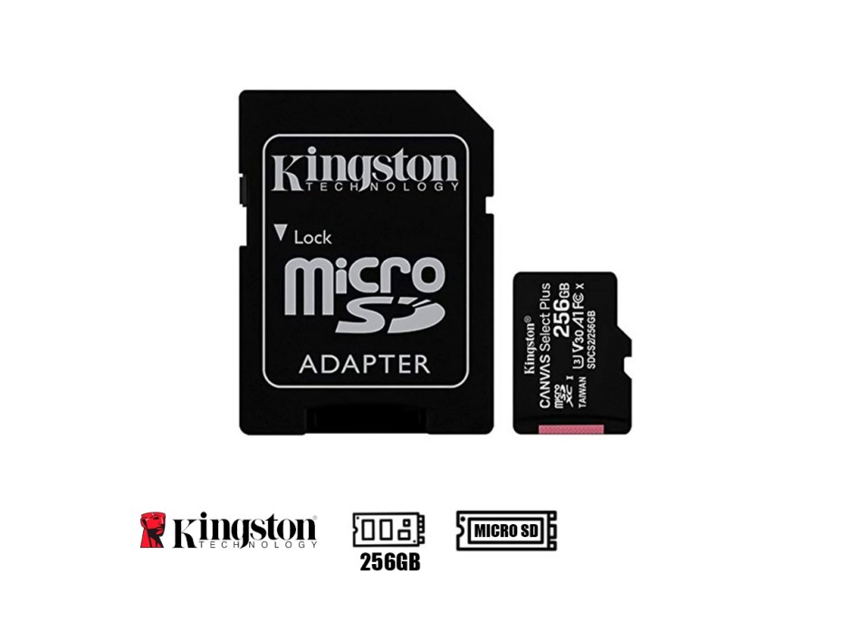 Memoria Micro Sd Kingston 256gb (sdcs2/256gb) C/card Adaptador, Tarjeta Sd