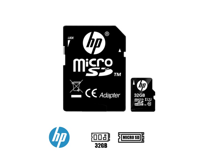 Memoria Micro Sd Hp 32gb Mi210 (hfud032-1u1ba) C/card Adaptador, Tarjeta Sd