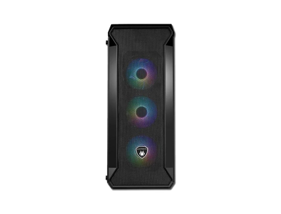 Case Antryx Sentry Se S/fuente (ac-fx260sek-t3dr) Panel De Vidrio, 3 Ventiladores, Led Argb, Negro