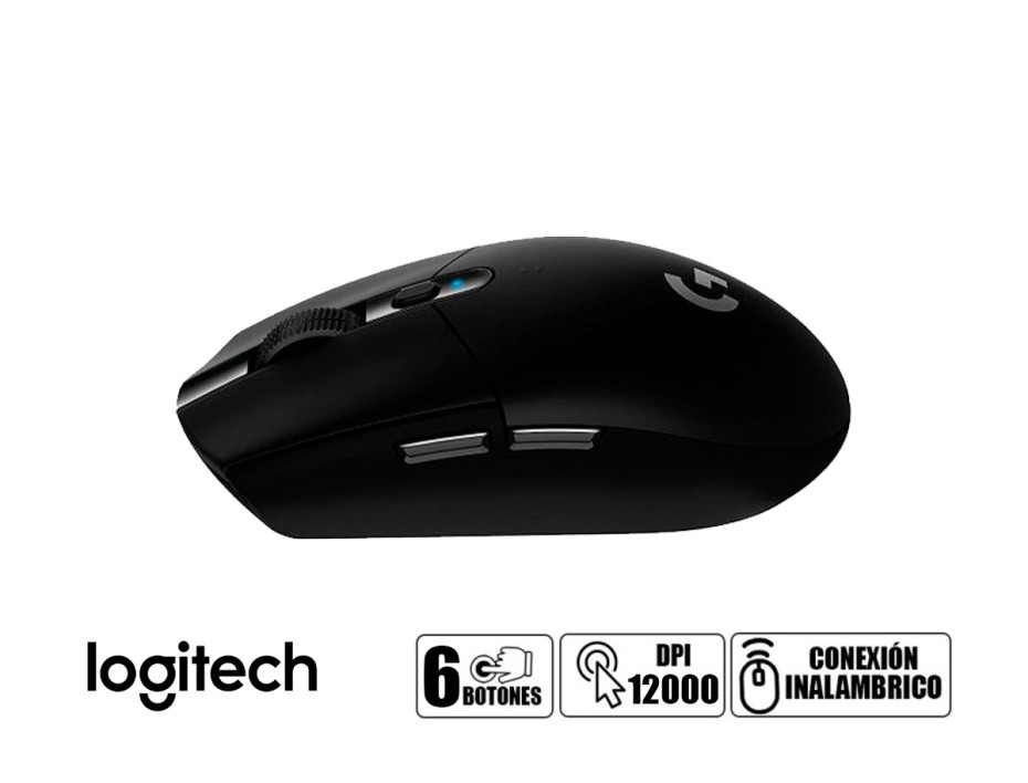 Mouse Inalambrico Logitech G305 Lightspeed Gaming (910-005281) Hasta 12.000 Dpi, 6 Botones, Receptor Usb, Negro