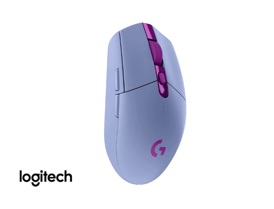 MOUSE INALAMBRICO LOGITECH GAMING G305 LIGHTSPEED, HASTA 12.000 DPI, CON RECPETOR USB, DISEÑO ERGONOMICO, 4 BOTONES, C/ LILA (910-006020)