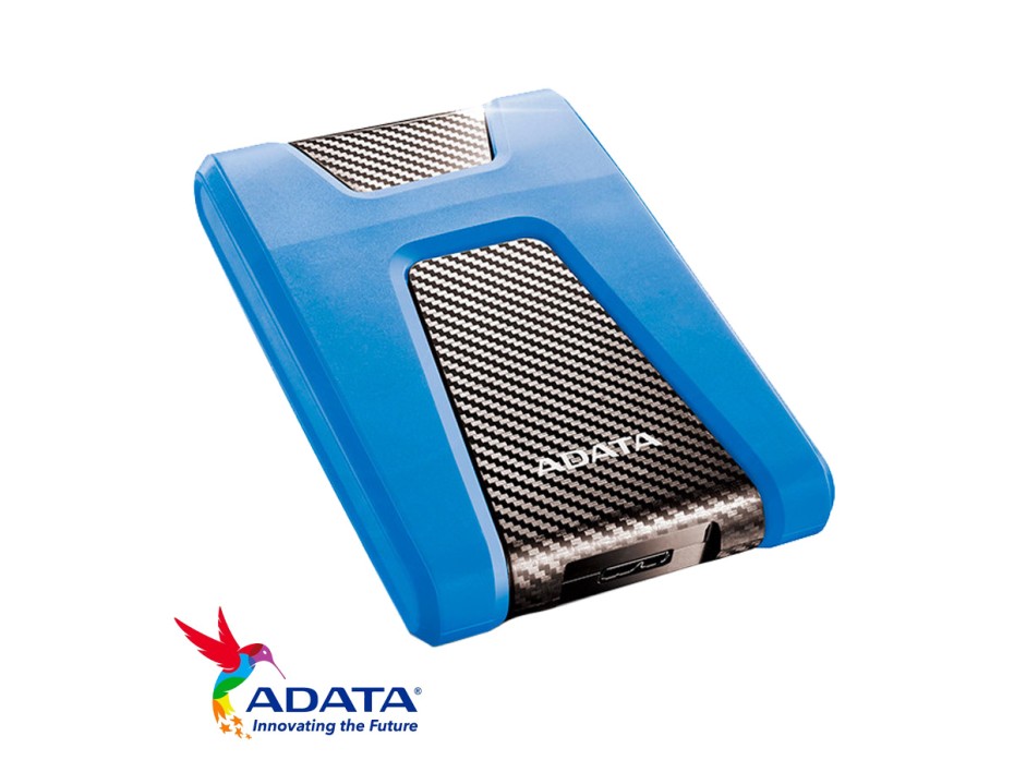 Disco Duro Externo Adata 1tb Hd650 Anti Golpe (ahd650-1tu31-cbl) Unidad De Almacenamiento Portable, Azul