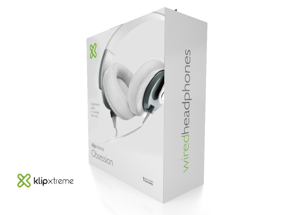 Auricular Klip Xtreme Obsession (khs-550wh) Con Microfono, Blanco