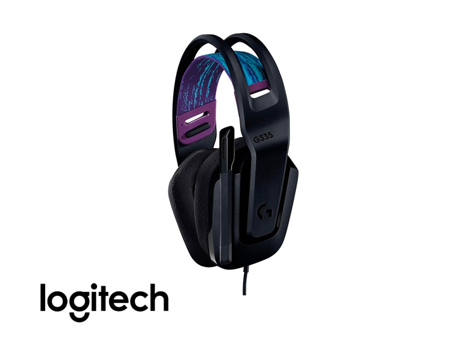 Auricular Logitech G335, Gaming (981-000977) Con Microfono, Interfaz Usb, Negro