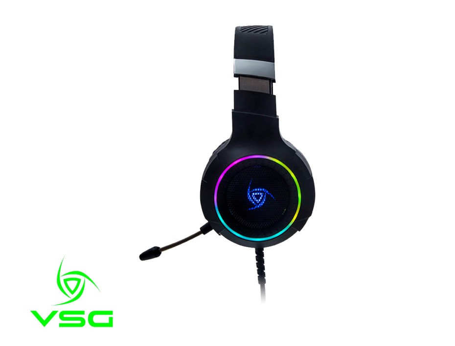 Auricular Vsg Gaming Shake 7.1 (vg-hp726-blk) Con Microfono, Interfaz Usb, Rgb, Negro