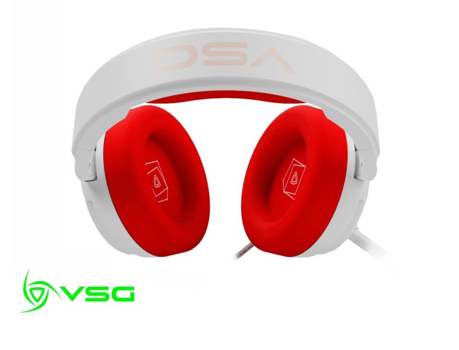 Auricular Vsg Gaming Pentagon (vg-hp550-red) Con Microfono, Interfaz Usb, Jack 3.5 Mm, Rgb, Rojo