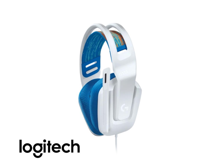 Auricular Logitech G335 Gaming (981-001017) Con Microfono, Interfaz De Audio 3,5mm, Rgb, Blanco