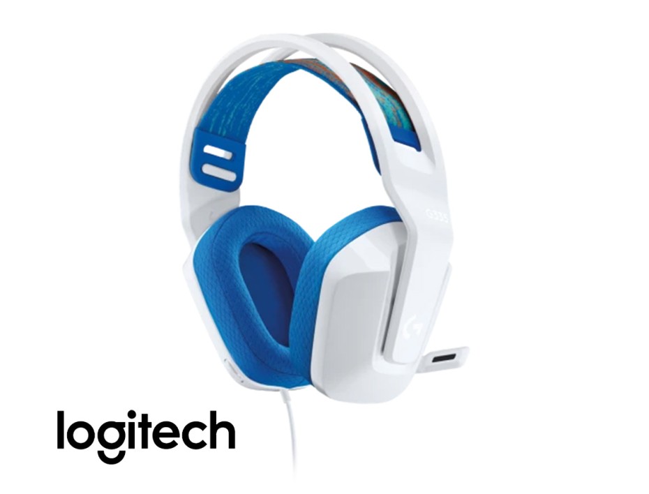 Auricular Logitech G335 Gaming (981-001017) Con Microfono, Interfaz De Audio 3,5mm, Rgb, Blanco