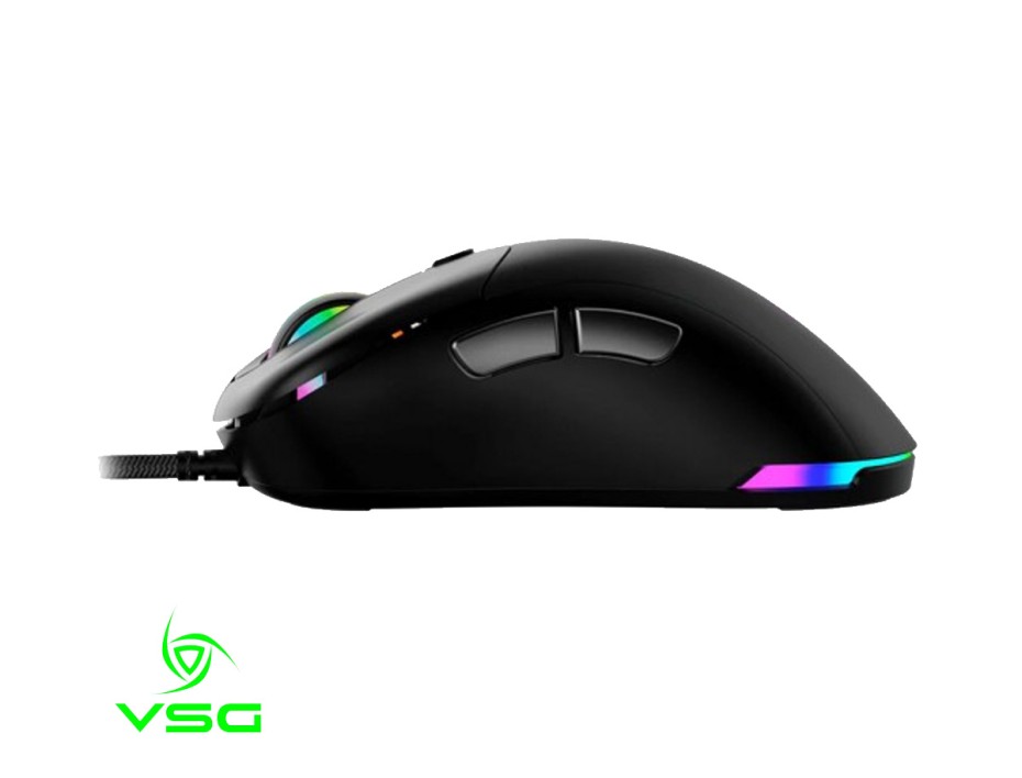 Mouse Vsg Aquila Gaming (vg-m717) Hasta 12.000 Dpi, 6 Botones, Rgb, Negro