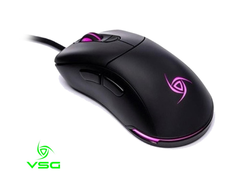 Mouse Vsg Aquila Gaming (vg-m717) Hasta 12.000 Dpi, 6 Botones, Rgb, Negro