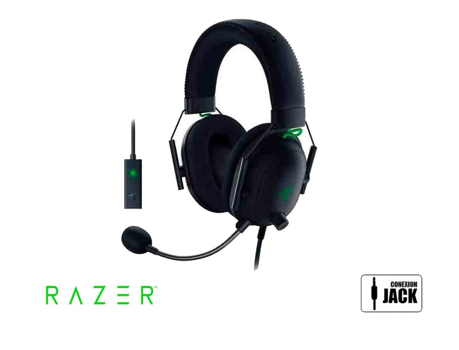 Auricular Razer Blackshark V2 Gaming (rz04-03230100-r3u1) Con Microfono, Interfaz Jack 3.5 Mm, Negro