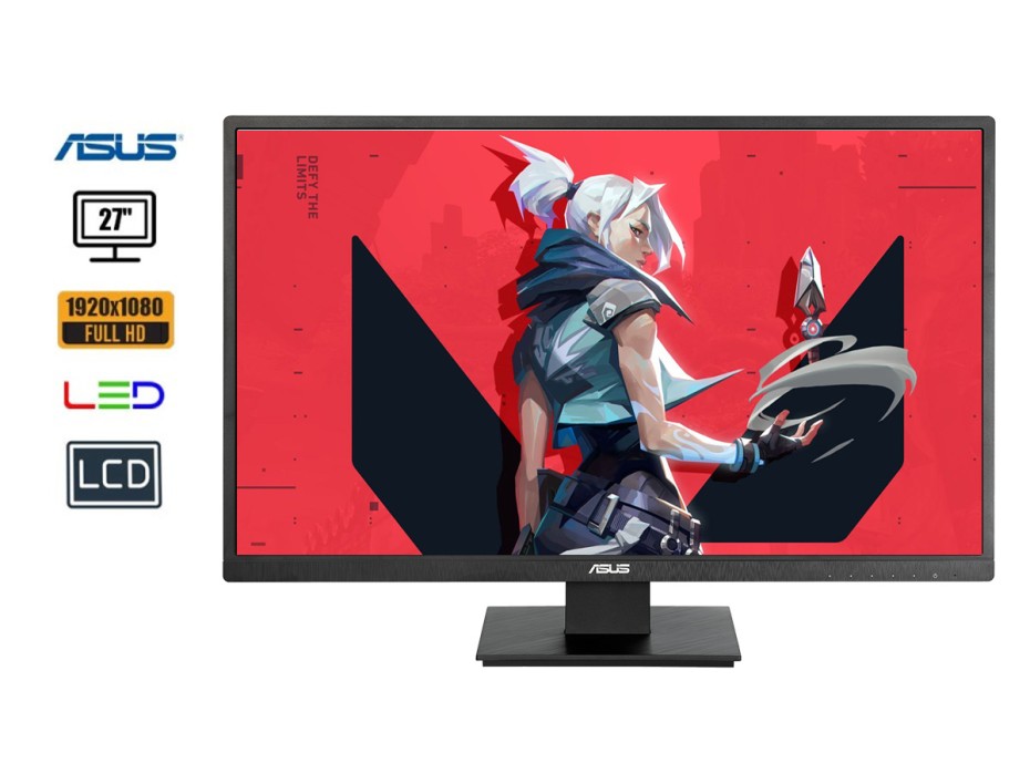 MONITOR ASUS  27 PULGADAS, LCD IPS FHD, PUERTO HDMI DVI VGA, 75HZ, FLICKER-FREE (VA279HAE)