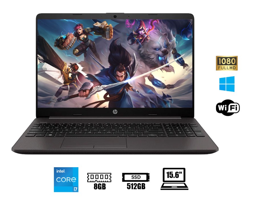 Laptop Hp Core I7-1255u 250 G9 (7c6j6la) Pantalla 15.6" Hd, Ram 8gb, Ssd 512gb, Windows Free, 12gen.