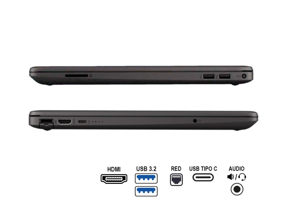 Laptop Hp Core I7-1255u 250 G9 (7c6j6la) Pantalla 15.6" Hd, Ram 8gb, Ssd 512gb, Windows Free, 12gen.