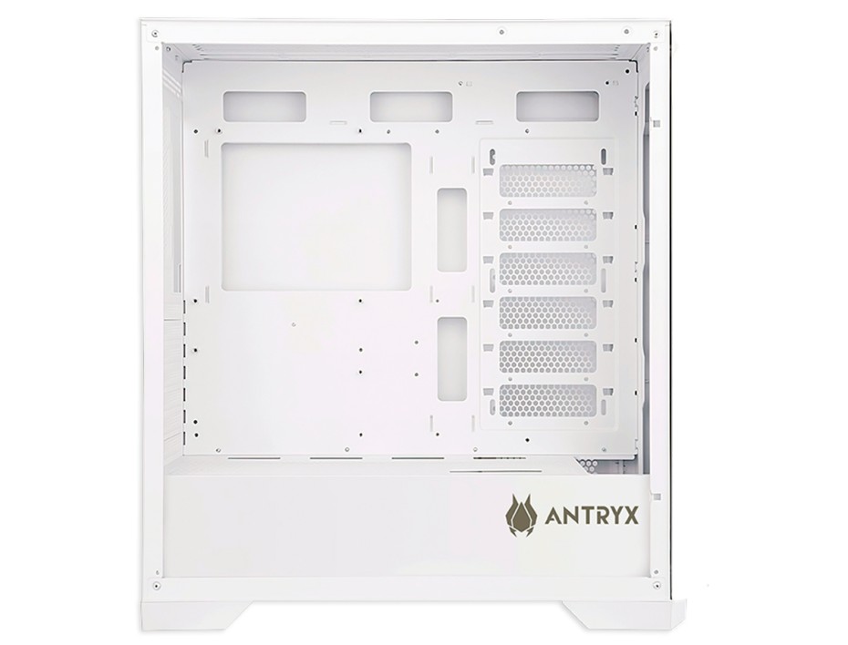 Case Antryx Fx 710 White Gaming S/fuente (ac-fx710w) Panel De Vidrio, 4 Ventiladores, Led Argb, Blanco