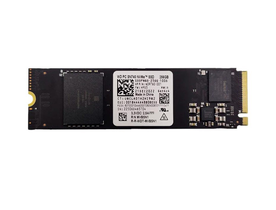 DISCO SOLIDO SSD M.2 PCIE WESTER DIGITAL 256GB PC SN740 OEM, GEN3X4, NVME, PARA PC Y LAPTOP, LECTURA 2000MBPS (SDDPNQD-256G-OEM)