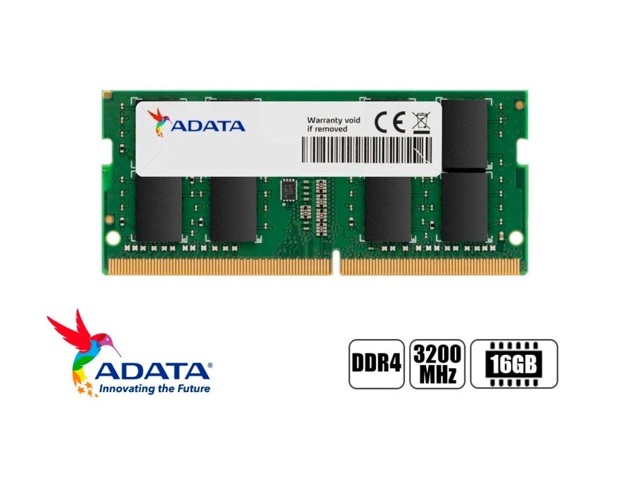 Memoria Para Laptop Sodimm Adata Ddr4 16gb (ad4s320016g22-sgn) 3200 Mhz, Verde