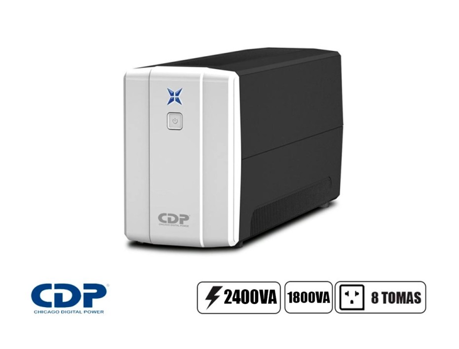 Estabilizador Cdp  R-upr 2408i, 2400va, 1800w, 220v De 8 Tomas,  50hz O 60 Hz  (r-avr2408i  )