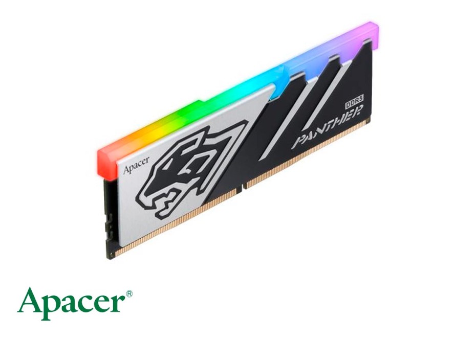 MEMORIA RAM APACER DDR5 16GB, FRECUENCIA 5200 MHZ, RGB, PANTHER DDR5, PARA PC DE ESCRITORIO (AH5U16G52C5229BAA-1)