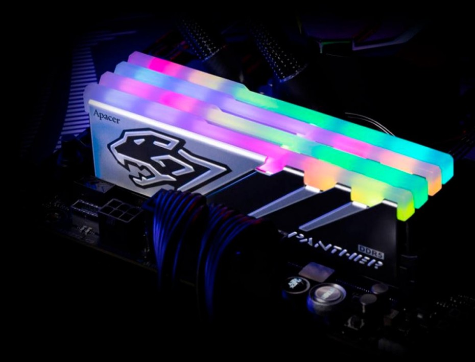 MEMORIA RAM APACER DDR5 16GB, FRECUENCIA 5200 MHZ, RGB, PANTHER DDR5, PARA PC DE ESCRITORIO (AH5U16G52C5229BAA-1)