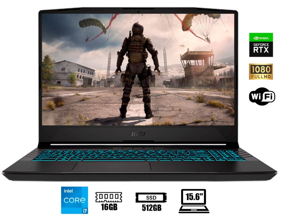 Laptop Msi Core I7-13620h Cyborg 15 A13ve-218 Gaming (cyborg1513218) Pantalla 15.6" Fhd 144hz, Ram 16gb , Ssd 512gb,  Rtx 4050 6gb, Win11 , Us., 13gen