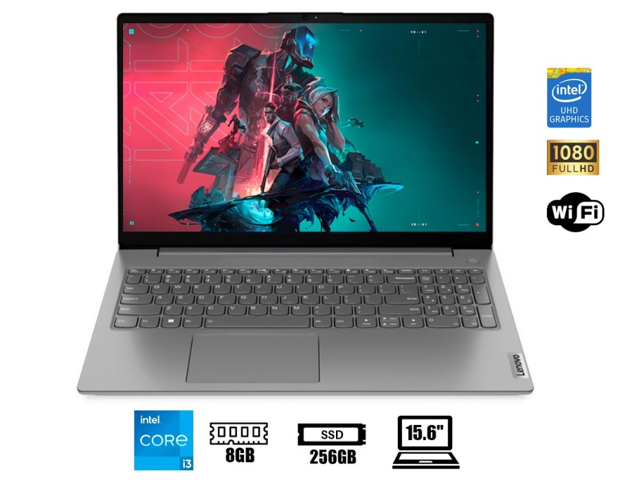 Laptop Lenovo Core I3 1215u V15 G3 Iap (82tt00cvlm) 15.6" Fhd Tn, 8gb, Ssd 256gb, S/sistema, 12gen.