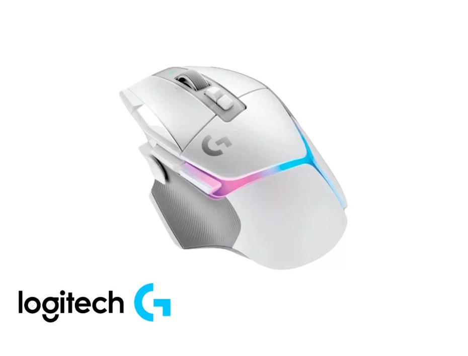 Mouse Inalambrico Logitech G502 X Plus Gaming (910-006169) Hasta 25.600 Dpi, 13 Botones Programables, Receptor Usb, Rgb, Blanco