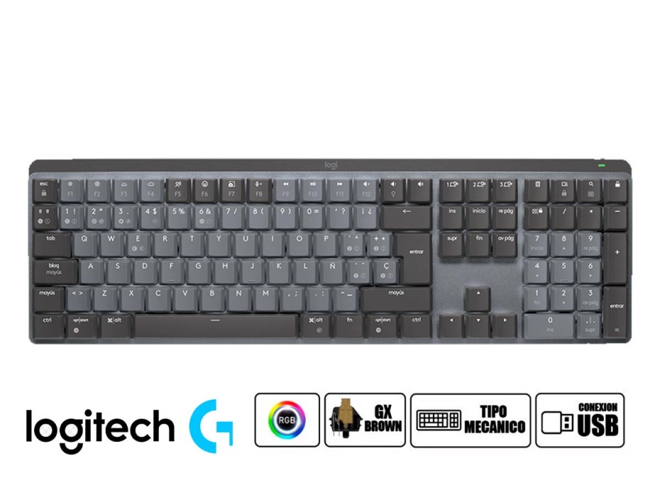 Teclado Inalambrico Logitech Mx Mechanical (920-010845) Mecanico, Switch Brown